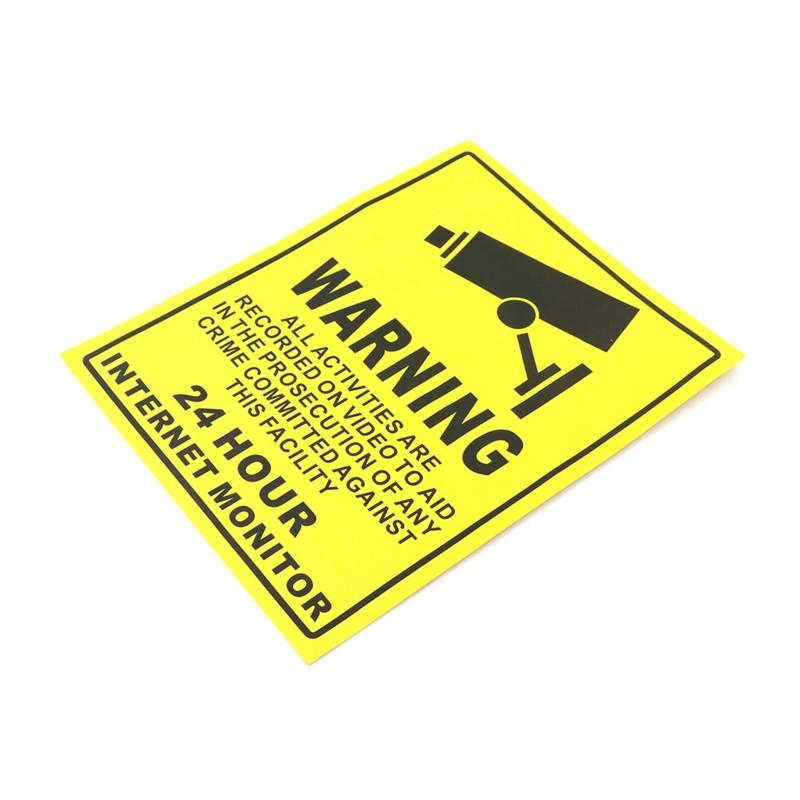 Cctv Security Camera System Warning Sign Sticker Decal Surveillance 200Mm*250Mm