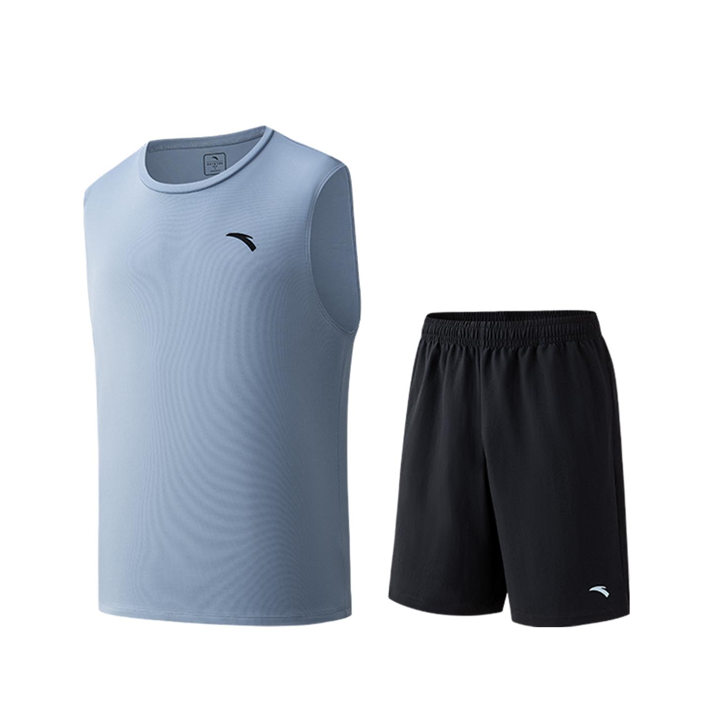 Anta Training Casual Sports Suit Men suit Blue Gray 952627208-2 S