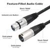 Plated 3Pin XLR Female To 4 Male Y Type Sound Splitter For Microphones Mixers Amplifiers