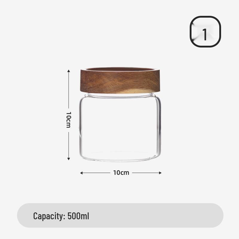 Japanese Glass Storage Jar with Lid for Coffee, Tea, Dried Tangerine Peel, and Grains