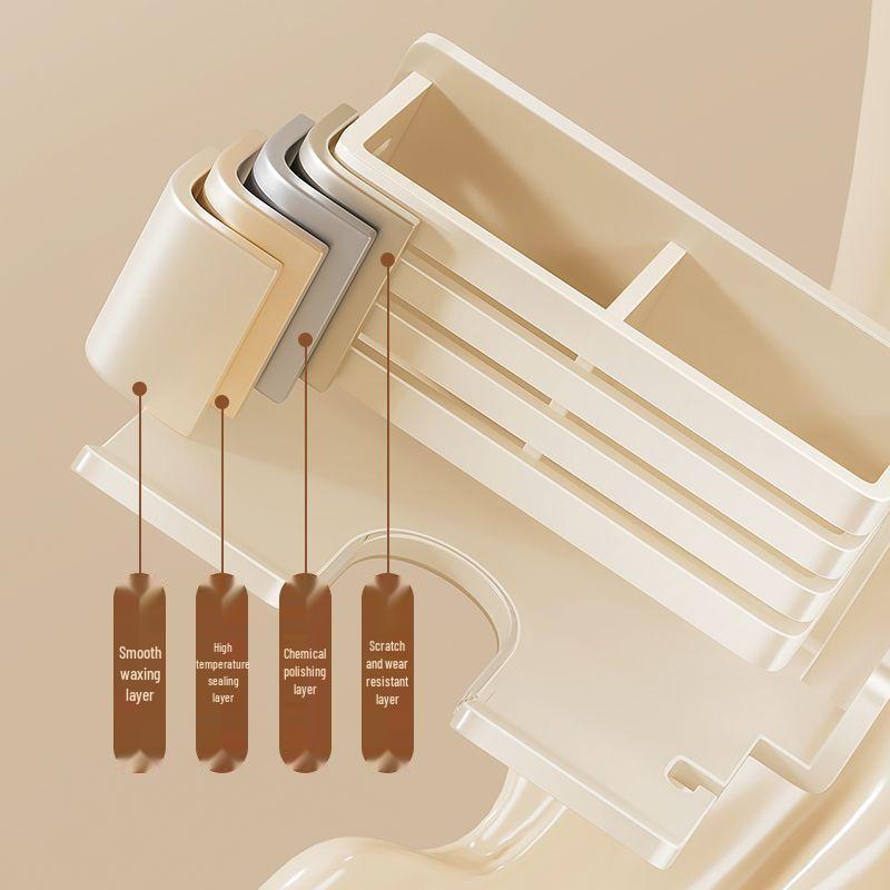 Wall-Mounted Punch-Free Hair Dryer Rack for Bathroom Storage