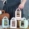 50pcs Clear Window Muffin Box With Handle Pastry Box DIY Supplies Cake Box  Wedding
