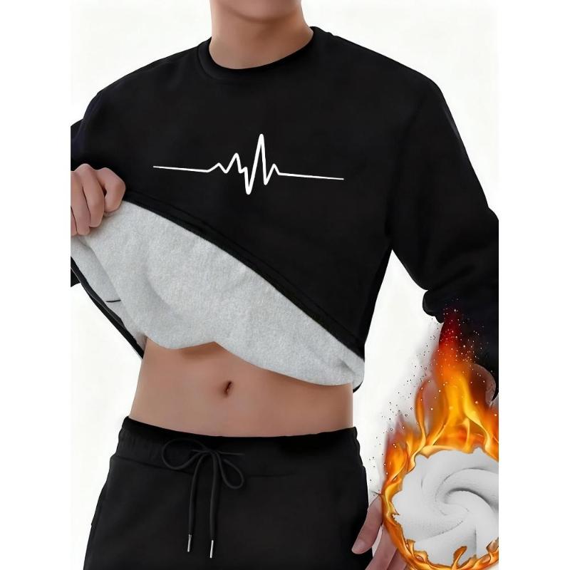 

Elastic Cuffs & Warm, Men s Thermal Long Sleeve Top, Perfect for Cold Nights XXL чёрный