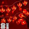 Battery Operated Love Heart Fairy Light Garland Romantic LED Valentines Day Decor  Party Decoration