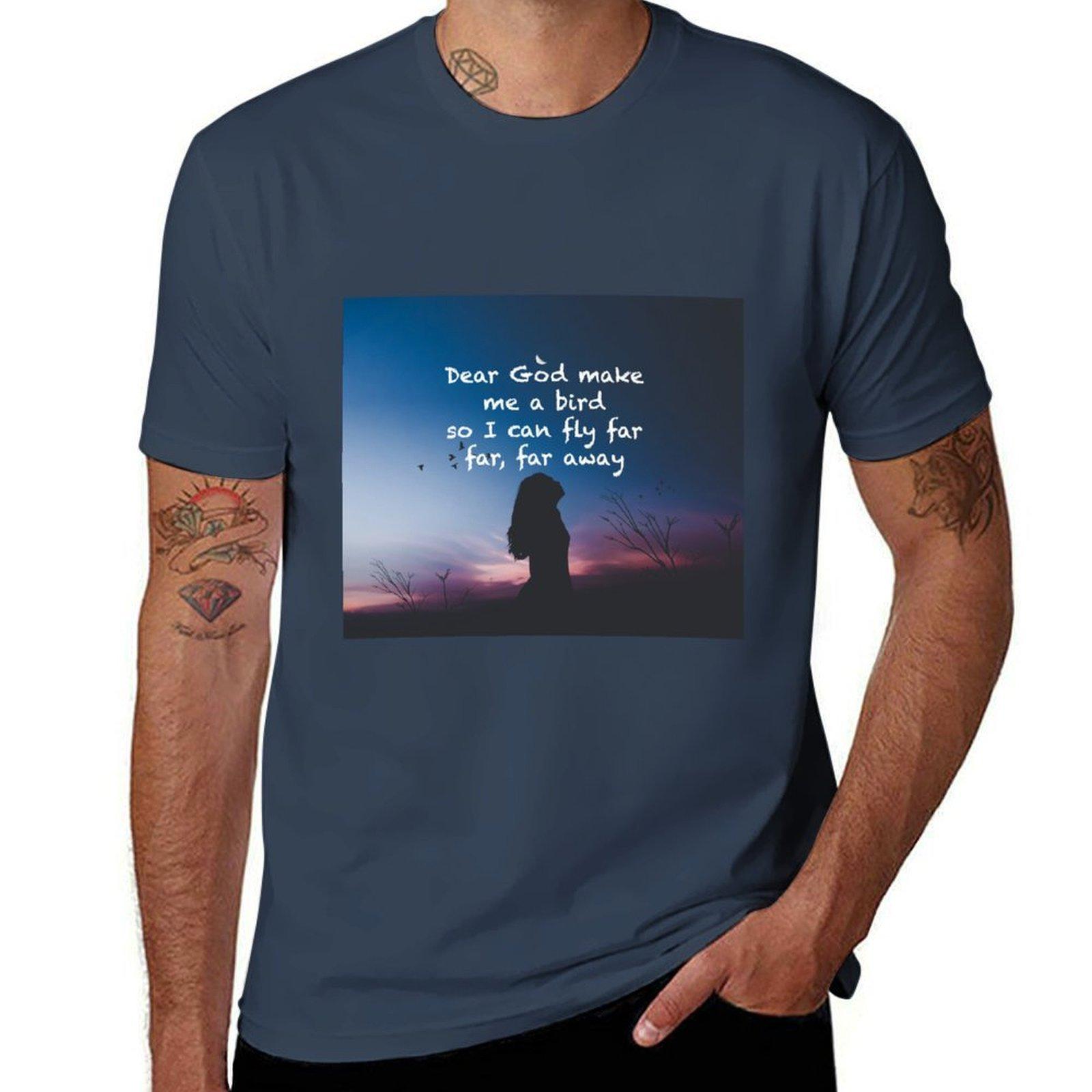 Dear God make me a bird so I can fly away TShirt Work Utility Short Sleeve Shirt S