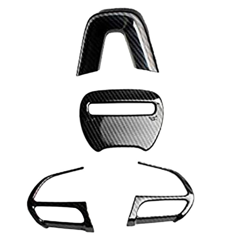 4pcs Car Steering Wheel Cover Decor Trim Stickers For Dodge Challenger Charger Durango 2014 2015 2016 2017 2018