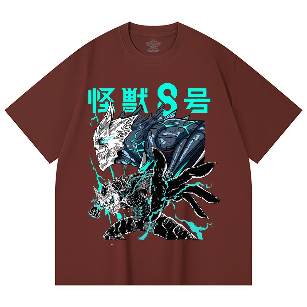 230 Gsm 100% Cotton Kaiju No 8 V4 Print Unisex Heavy Cotton T Shirt