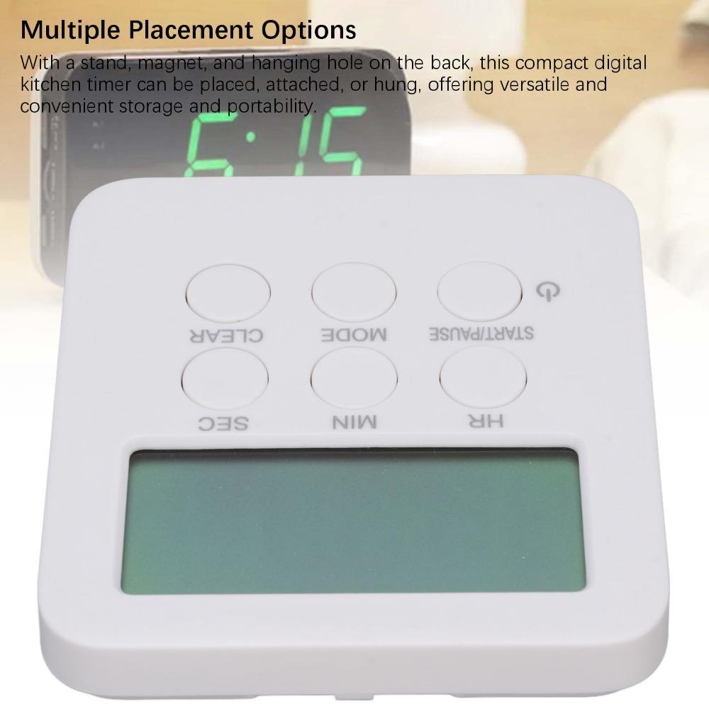 Multi-functional Alarm Clock White Countdown Timer Versatile Timer  for Cooking