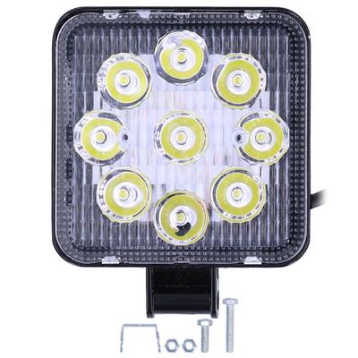 Auto-Arbeitslampe 9LEDs Scheinwerfer 27W Quadrat IP67 Aluminiumlegierung PC für Automobil-Motorrad OffRoad
