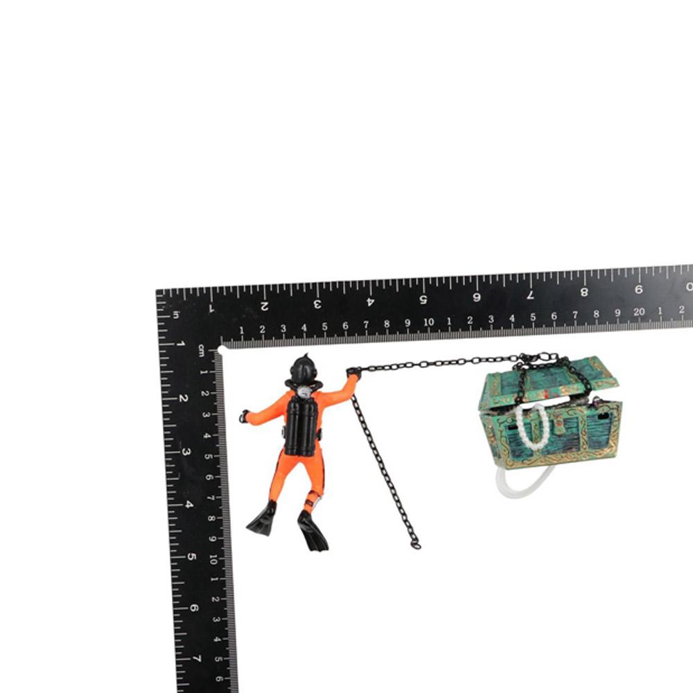 Aeration Diver Treasure Box Treasure Hunter Pneumatic Ornament Aquarium Decoration Air Pump Connecting Fish Tank Decor