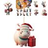 Niedlicher Acryl Cartoon Ziege Weihnachtsauto Anhänger Charmante Feiertagsdeko Geschenk