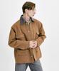 WUNDER GEIST Oversized Faux Leather Collar Contrast Work Jacket