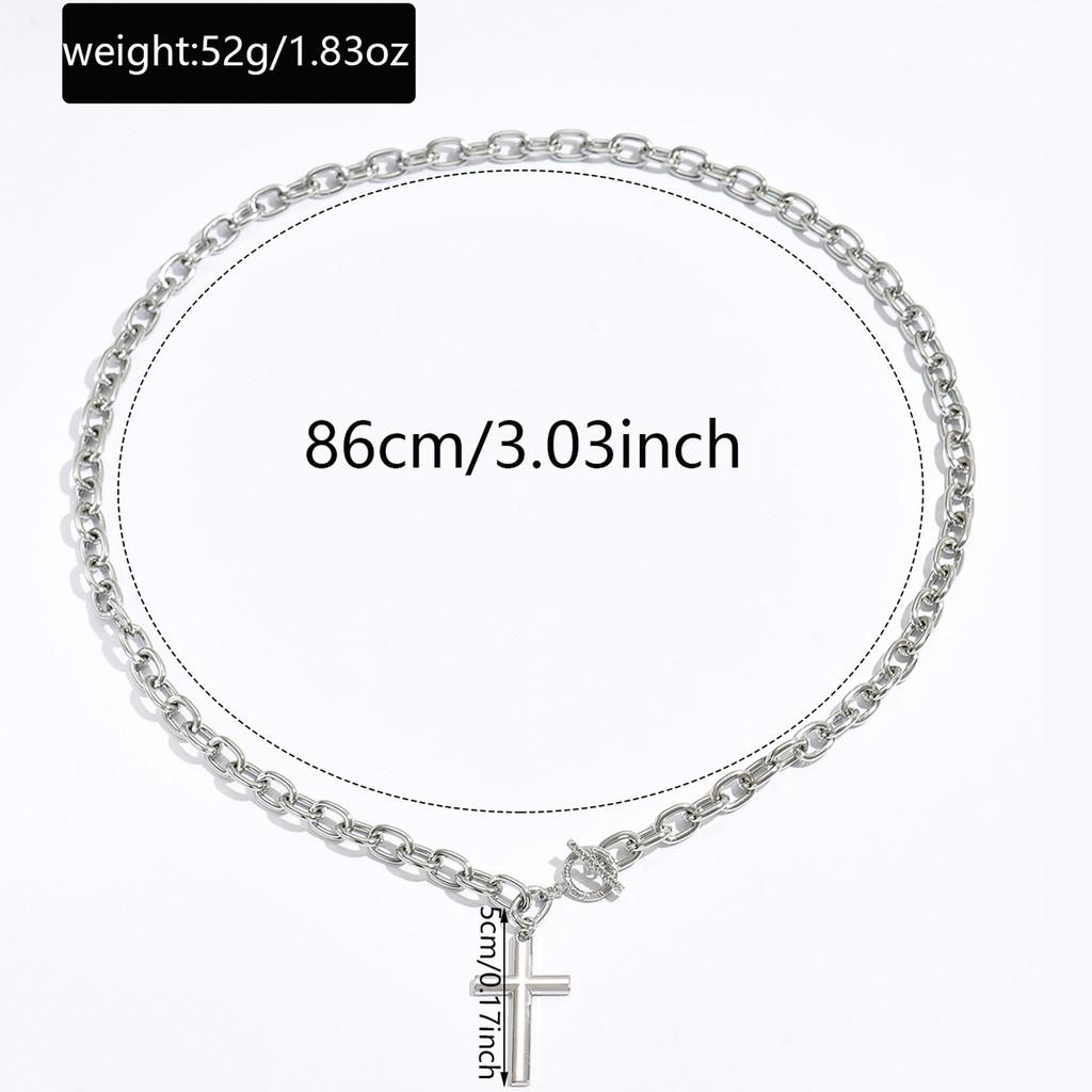 

Cross Necklace For Women With Geometric Alloy Pendant Minimalist Jewelry For Summer