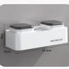Bathroom Toothbrush Holder and Mouthwash Cup Set with Drainage and Ventilation Holes