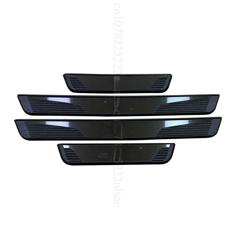 Для BYD Shark Накладки на пороги наружные Накладки на пороги с подсветкой  Welcome  Декоративные яркие полосы Автомобильные аксессуары для интерьера чёрный