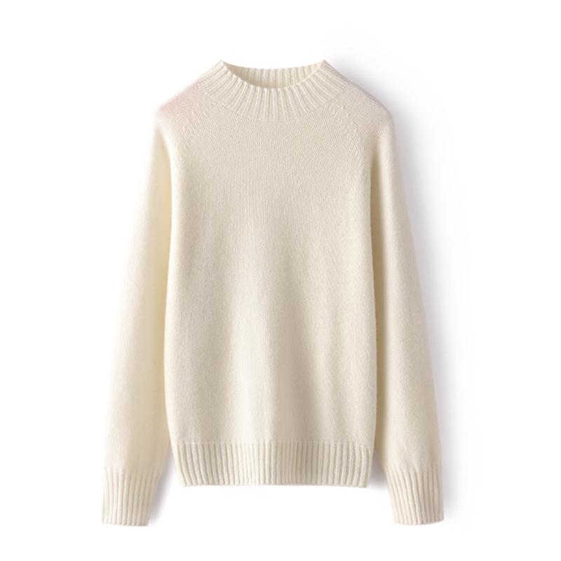 

Женский кашемировый свитер Qinghe кашемир 100% кашемир, женский осенне-зимний кашемировый свитер, мягкий и теплый XXL белый