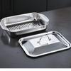 Abay Thickened Stainless Steel Lidded Roasting Pan Set