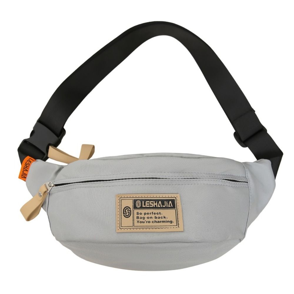 Solid Color Crossbody Chest Bag Nylon Waist Bag Chest Bags Japanese Harajuku Crossbody Bags Men