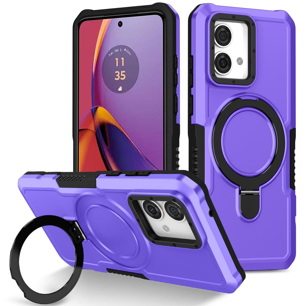 Para Motorola Moto G84 5G Capa TPU+PC Camada Dupla Suporte Capa de Telefone