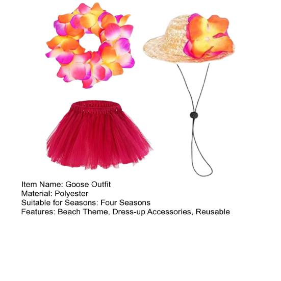 1 Set Lawn Goose Outfits Summer Beach Hawaii Skirt Flower Straw Hat Garland Outdoor Yard Paty Goose Statue Decoration Dress-up Clothing buy the best products in the Ayzeze online store 1 Set Lawn Goose Outfits Summer Beach Hawaii Skirt Flower Straw Hat Garland Outdoor Yard Paty Goose Statue Decoration Dress-up Clothing buy the best products in the Ayzeze online store