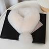 Thickened Imitation Fur Scarf Magnetic Cross Neck Warmer Gifts Plush Scarf  Girl