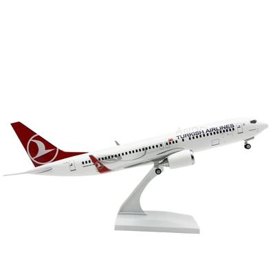 1/130 Scale 30cm Aircraft B737 Turkey Airways Resin Airplane Model Toy Children Gift for Collection Educational Toys Collected