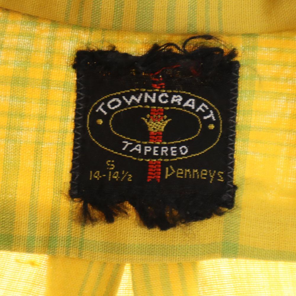 TOWNCRAFT 70s vintage Check Pattern Long sleeve Button down shirt S Men's Used