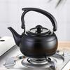 Large Exquisite Black Stainless Steel Teapot for Boiling Water and Tea, Suitable for Restaurants and Hotels