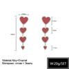 Long Earings White Red Heart Love Enamel Drop Dangle Earrings For Women Fashion Jewelry Korean Statement Party Pendientes Mujer
