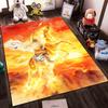 Feuriger Krieger auf leuchtendem Pferd Teppich, Mythische Kunst Heimdekoration Geeignet als rutschfester für Wohnzimmer Schlafzimmer Sofas
