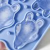 Eiswürfelform mit Deckel Liegender Bär Flexible Silikon-Eiswürfelform Auslaufsicher Stapelbarer Eiswürfel-Aufbewahrungsbehälter für die Heimbar