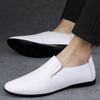 Men's shoes casual leather shoes men's soft leather soft-soled Doudou shoes breathable lazy shoes one pedal driving shoes little white shoes