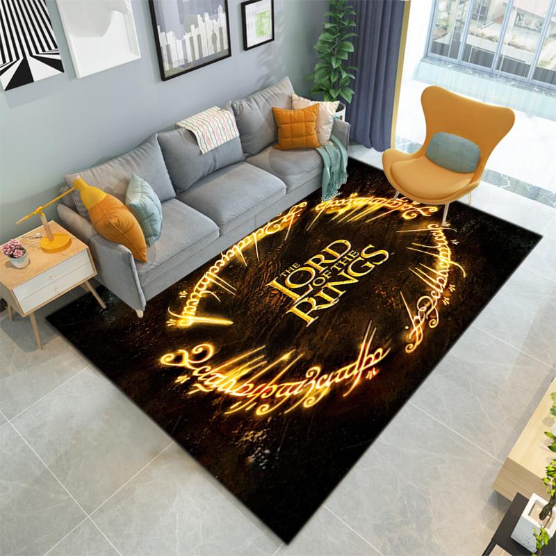 1PC Lord of the Rings Print Rug - home decoration Carpet For Living Room Bedroom Flooring Computer Chair Area Rug