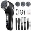 MC Corporation Electric Foot Callus Remover, Vacuum Suction, Rechargeable, 2-Speed Foot File, 3-Type Roller Head, Waterproof Pedicure Care