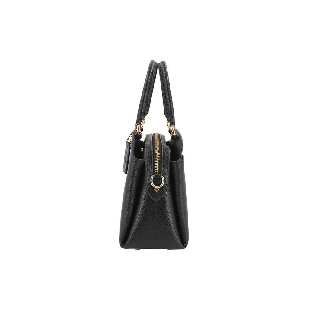 COACH Lillie Cross Grain Leather Laptop Bag , Briefcase , Shoulder Bag , Crossbody Bag , Handbag Small Women's Black (Unisex) Handbags
