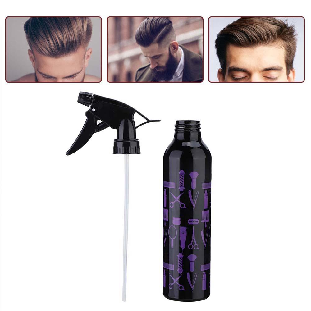 Friseursprayflasche Salon Friseursalon Haarstyling Wassersprühkessel 300ml(Lila Schwarz)