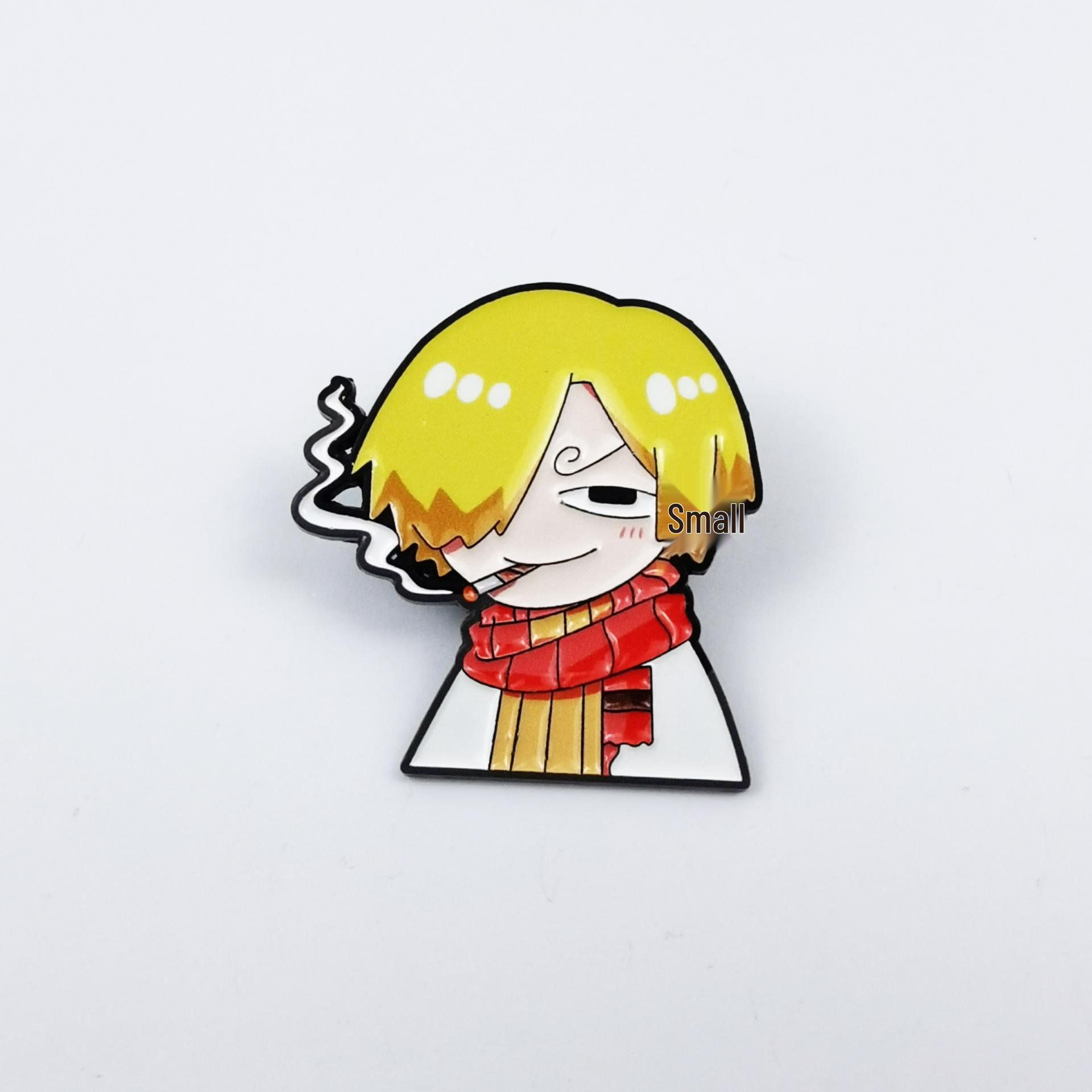 Anime One Piece Q-Version Cartoon Brooch – Cute Alloy Badge, Stylish & Fun Accessory