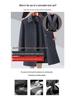 Men's Double-Faced Wool Blend Mid-Length Coat - Business Casual Down Jacket for Middle-Aged Dads