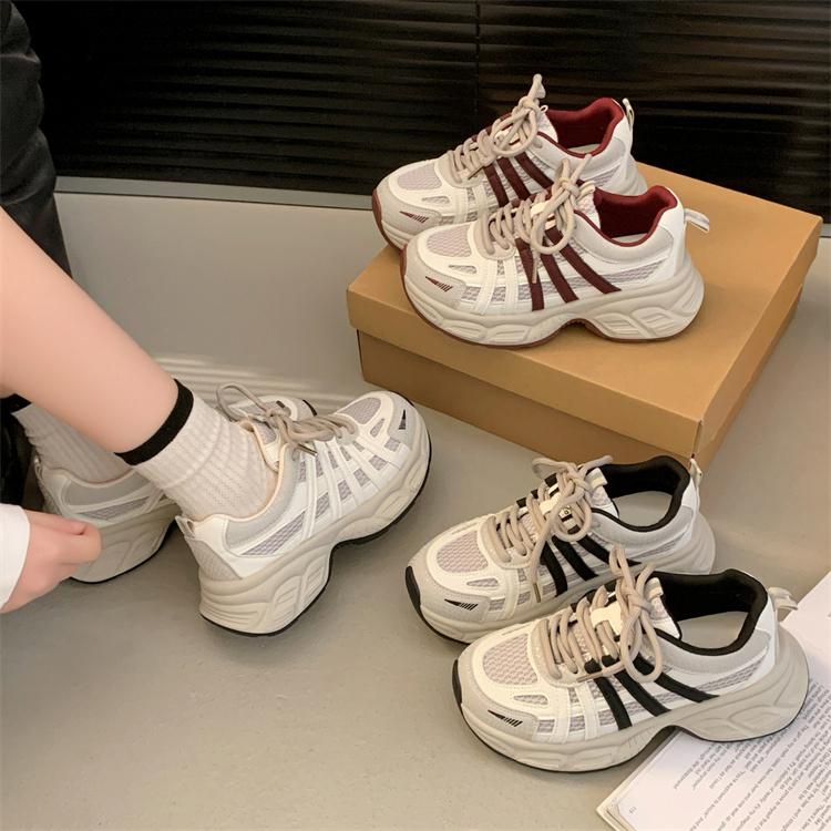 Summer New Women's Casual Thick-soled Sports Shoes Mesh Breathable Trainers Ladies Shoes Female Sneakers for Women Basket Tenis