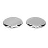2pcs Stainless Steel Mirror Double Sided Portable Folding Unbreakable Makeup Mirror for Purse Pocket Round 2.6in