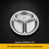 Thickened 304 Stainless Steel 3-Compartment Divided Plate