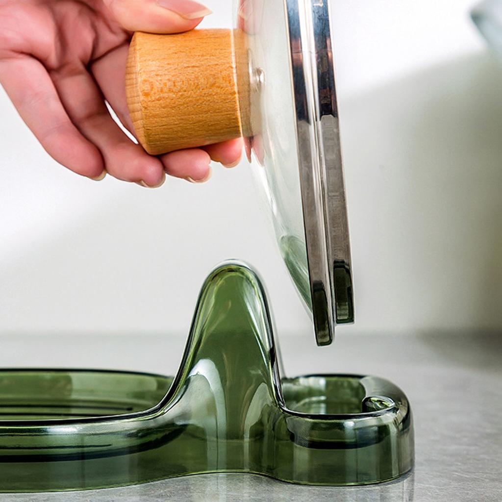 Multifunctional Kitchen Spatula Rack Spoon Holder Lid Holder Spatula Ladle Spoon Rest Cooking Utensil Drip Holder