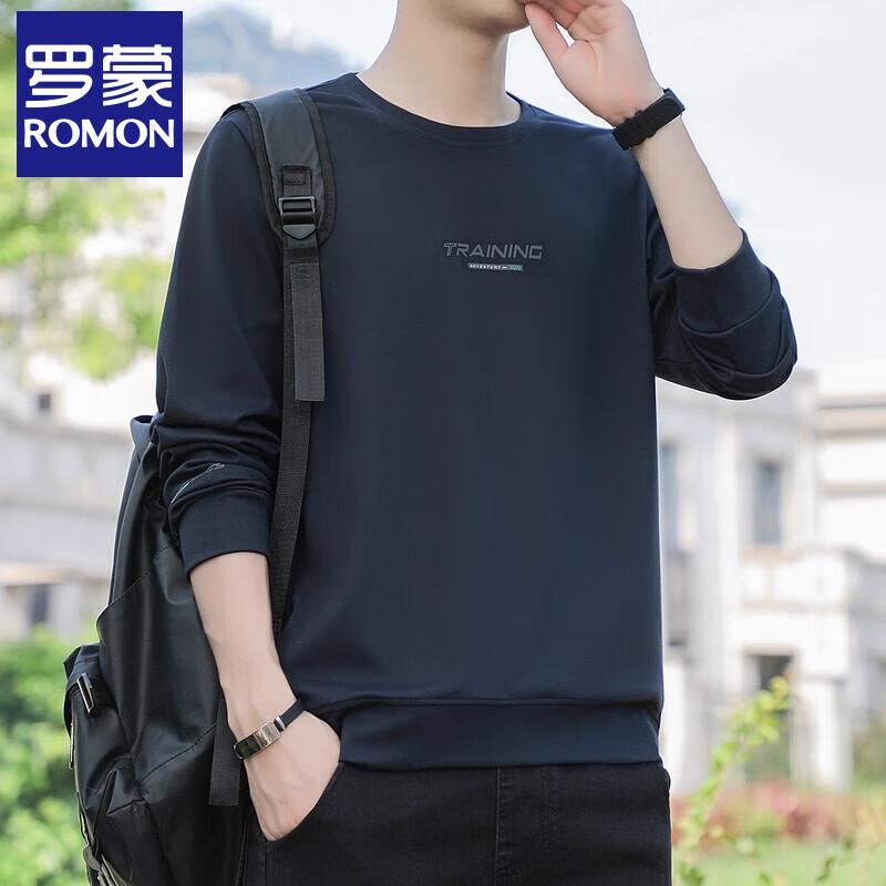 

Romon Men s Casual Long Sleeve Round Neck T-Shirt 4XL