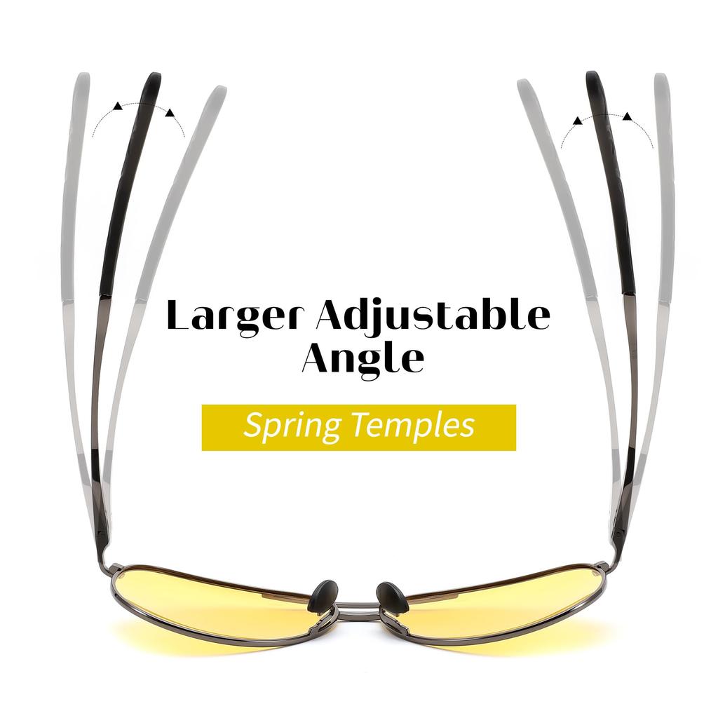 FEISEDY Night Driving Teardrop Night Polarized for and Rainy B2294 Sunglasses, Shape, Men's, Fishing, Lenses, Anti-Glare, Driving, Cycling, Days,