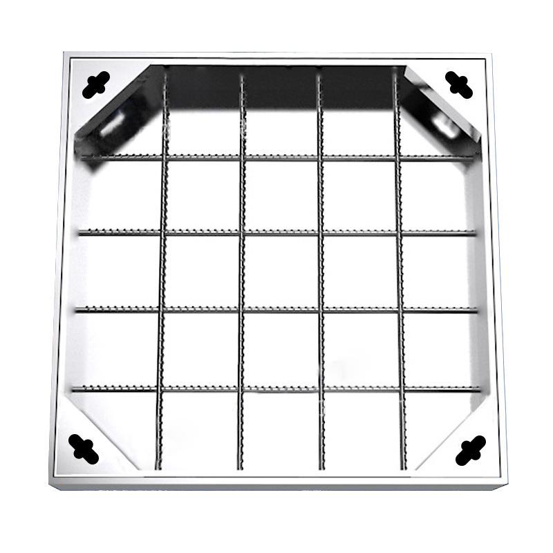 Stainless Steel Square Manhole Cover with Rain & Sewage Mark - 201/304 Decorative & Invisible Design