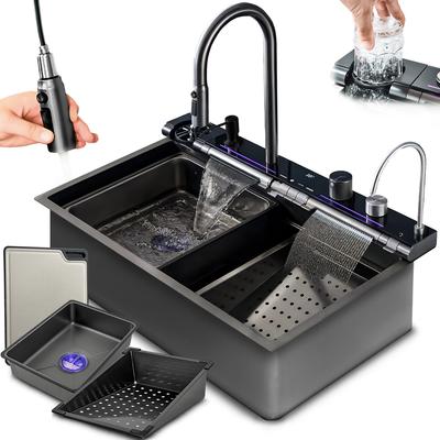 Heckermann B7546X Multifunctional Sink Anthracite + Black