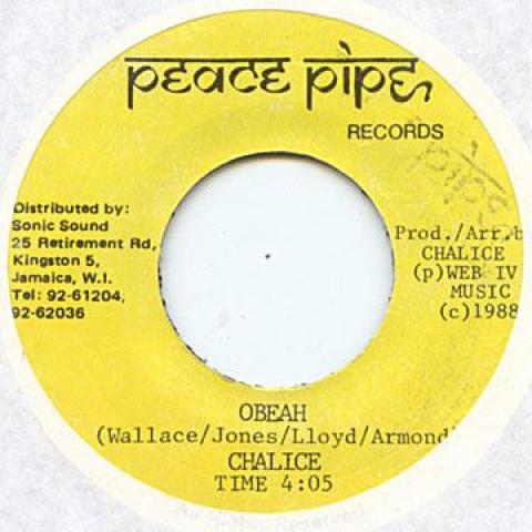 

7inch Record CHALICE - Obeah none Peace Pipe 1988 Jamaica Reggae, Ska & Dub