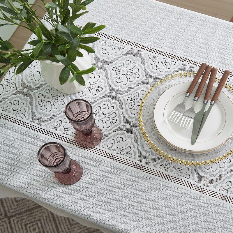 Tablecloth, Thanksgiving Decoration, Bohemian American Style Beige Hollow Crochet Splicing Table Flag, Restaurant Table Cloth, Gift, Home Decoration