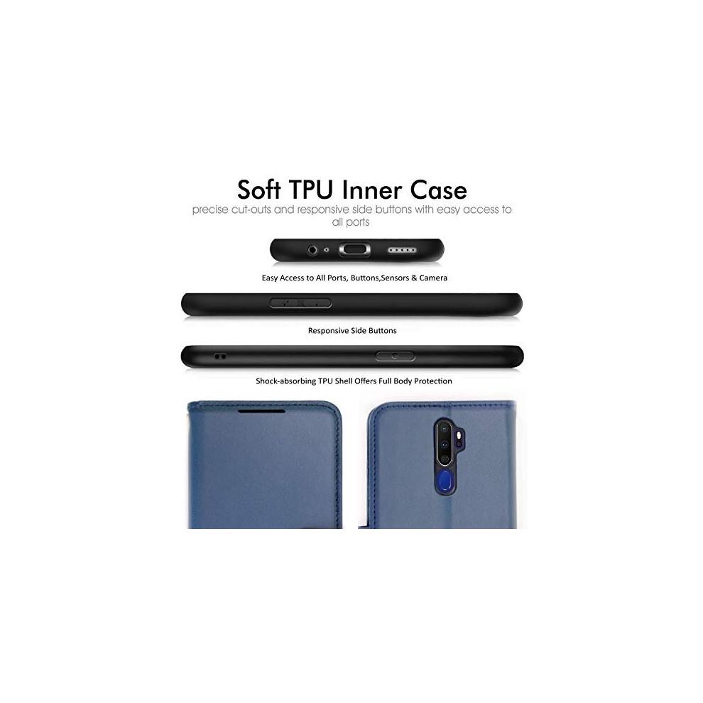 Huawei Mate 20 Pro Wallet Case - Leder Wallet Flip Schutzhülle Cover mit Kartenfächern, Ständer und Armband - PU-Leder