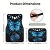 4pcs Fit Car Floor Mats Suitable for /SUVs/Trucks - Non-Slip Butterfly & Flower Design Front & Rear Seats, Durable ANR Rubber Vehicle Floor Liners
